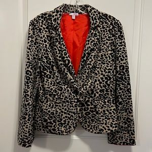 Cheetah leopard print blazer
